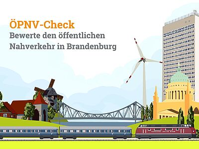 Stadt und Land verbunden mit öffentlichen Verkehrsmitteln
