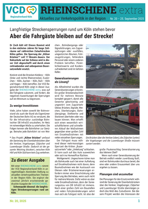 Seite 1 der RHEINSCHIENE extra